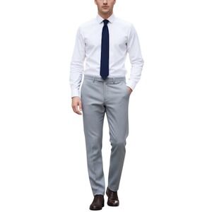 NEW HARRY‎ BROWN LONDON Wool Blend Dress Pants Trousers Size 34 Gray Office Work